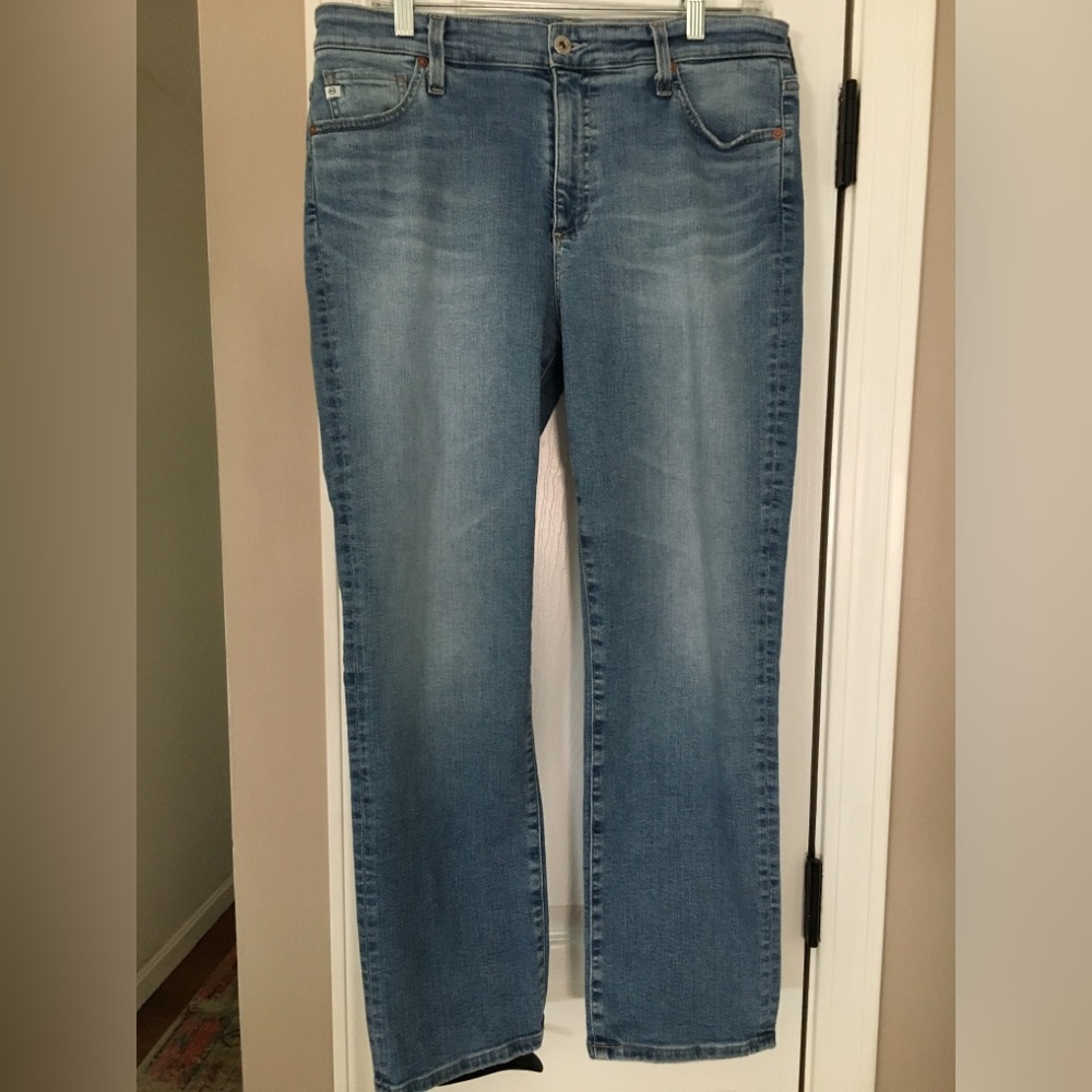 AG Adriano Goldschmied Light Blue Straight Leg Jeans